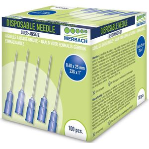 Merbach - Injectinaalden - Steriel - 100 Stuks - Chirurgisch Staal