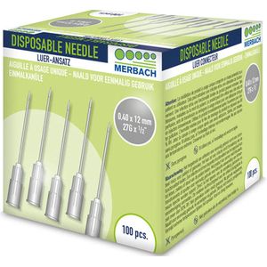 Merbach - Injectienaalden - Chirurgisch Staal - Steriel - Verpakt per 100 Stuks
