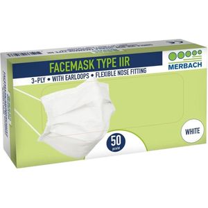 Mondmaskers met elastiek 50 stuks
