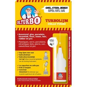 Dr. Turbo Turbolijm in Blister - 4 Gram - Setting Time