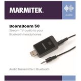 Bluetooth TV Zender - Marmitek BoomBoom 50 - Verbind uw televisie met een Bluetooth hoofdtelefoon - Plug & Play - Netflix kijken zonder anderen te storen, zwart