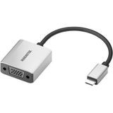 Marmitek - Connect - USB-C naar VGA Adapter - Flexibele Rubber Kabel - Aluminium Behuizing