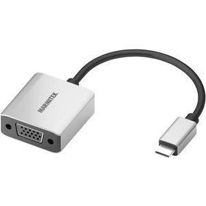 Marmitek - Connect - USB-C naar VGA Adapter - Flexibele Rubber Kabel - Aluminium Behuizing
