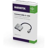 Marmitek - Connect - USB-C naar DVI Adapter - 15 cm - Aluminium Behuizing