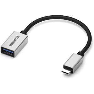 Marmitek - Connect - USB-C naar USB-A Adapter - Zwart - Aluminium