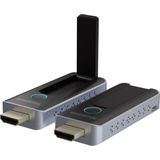 Marmitek Draadloos HDMI Presentatie Systeem - Stream S2 Pro - Draadloze HDMI - AirPlay & Miracast - Sluit je laptop draadloos aan op een beeldscherm - Schakel tussen transmitters met één druk op de knop - Tot 20 meter