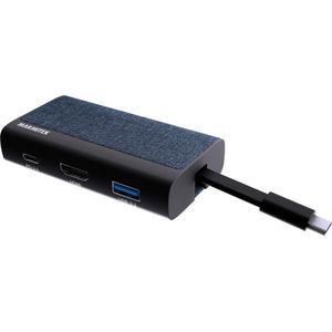 USB C Hub 4 in 1 - Marmitek USB-C Hub 4 - USB C Adapter HDMI 2.0 - USBC Docking Station (HDMI, USB-C, USB-A, Ethernet RJ45 - Compatibel met iPhone 15, MacBook, iPad Pro, Surface, Galaxy S24 - USB 3.2