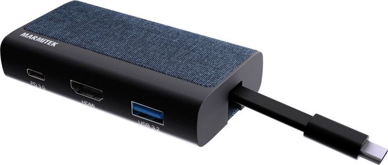 Marmitek - Connect USB C Hub - USB C HUB - 1 Ingang 4 Uitgangen - HDMI 2.0 - USB 3.2 - Ethernet