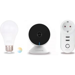 Smart Home Startpakket - Marmitek Start MA - Binnencamera - Slimme stekker - Slimme lamp - Begin Voordelig Met Smart Home