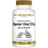 Golden Naturals Magnesium Citraat 250 mg 60 veganistische capsules