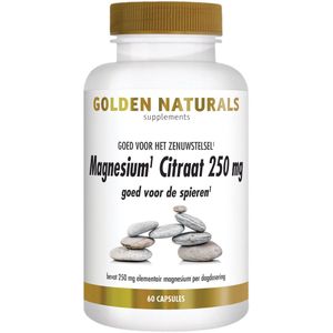 Golden Naturals Magnesium Citraat 250 mg 60 veganistische capsules