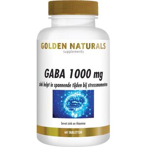 Golden Naturals GABA 1000 mg 60 veganistische tabletten
