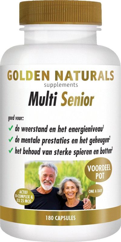 Golden Naturals - Multi Senior - Multivitamine - 180 Vegetarische Capsules