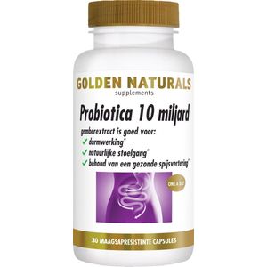 Golden Naturals Probiotica 10 miljard (30 veganistische maagsapresistente capsules)
