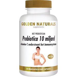 Golden Naturals Probiotica 10 miljard (60 veganistische maagsapresistente capsules)