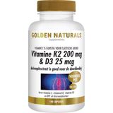 Vitamine K2 MK-7 200 mcg & D3 25 mcg - Supplement - 100 Capsules