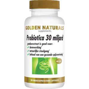 Golden Naturals Probiotica 30 miljard 30 veganistische maagsapresistente capsules