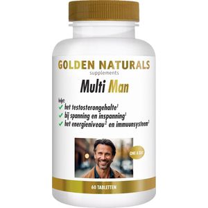 Golden Naturals - Multi Strong Gold Man - 60 Tabletten - Vegan