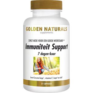 Golden Naturals Immuniteit Support 7 dagen-kuur 21 vegetarische capsules