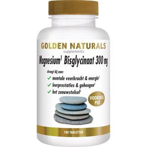 Golden Naturals - Magnesium Bisglycinaat - 300mg - Met Taurine