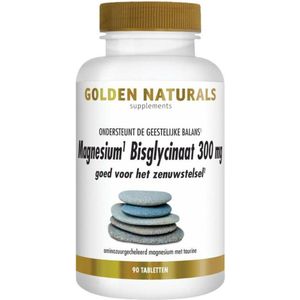 Golden Naturals Magnesium Bisglycinaat 300 mg 90 veganistische tabletten