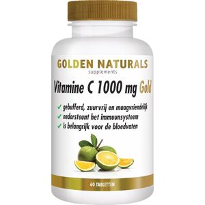 Golden Naturals Vitamine C 1000mg Gold (60 veganistische tabletten)