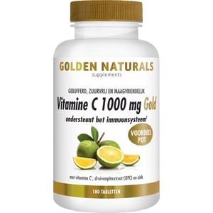 Golden Naturals Vitamine c1000 mg gold vegan 180 tabletten