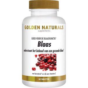 Golden Naturals - Blaas - 60 Veganistische Tabletten - Met Berendruif en Cranberry