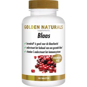 Golden Naturals Blaas (180 veganistische tabletten)