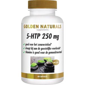 Golden Naturals 5-HTP 250mg (60 veganistische capsules)