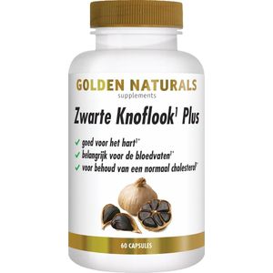 Golden Naturals - Zwarte Knoflook Plus - 60 Veganistische Capsules