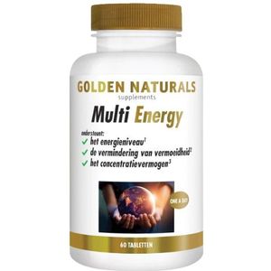 Golden Naturals - Multi Energy - 60 Veganistische Tabletten - Vitaminen en Mineralen