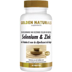 Golden Naturals Selenium & Zink 60 veganistische tabletten