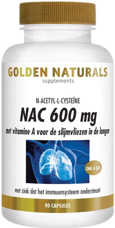 Golden Naturals - NAC 600 mg - 90 Veganistische Capsules