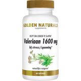 Golden Naturals Valeriaan 1600mg (60 veganistische capsules)