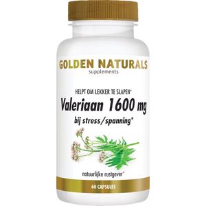 Golden Naturals - Valeriaan - Slaapmiddel - 1600 mg - Natuurlijk