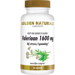 Golden Naturals Valeriaan 1600mg (60 veganistische capsules)