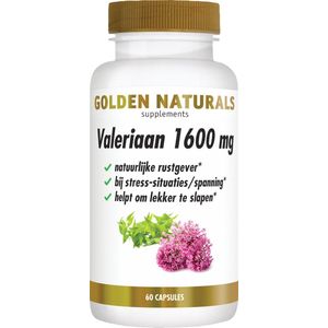 Golden Naturals Valeriaan 1600mg 60ca