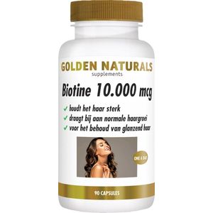 Golden Naturals - Biotine 10.000 mcg - 90 Veganistische Capsules