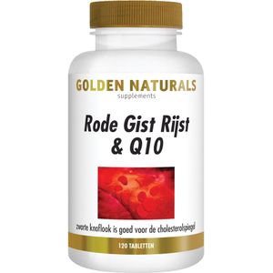 Golden Naturals Rode gist rijst & q10 120 veganistische tabletten
