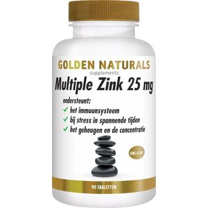 Golden Naturals Multiple Zink 25mg (90 veganistische tabletten)