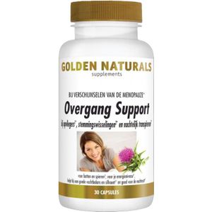 Golden Naturals - Overgang Support - 30 Vegetarische Capsules - Ondersteuning Tijdens Menopauze