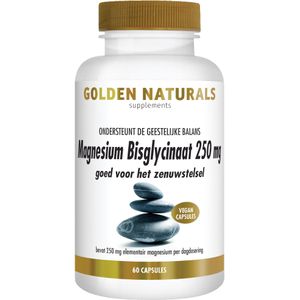 Golden Naturals Magnesium Bisglycinaat 250 mg 60 Vegetarische capsules