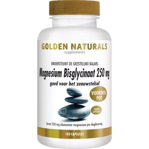 Golden Naturals Magnesium Bisglycinaat 250 mg 180 Vegetarische capsules