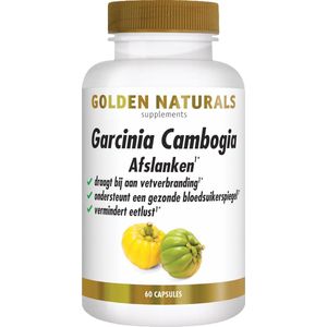 Golden Naturals - Garcinia Cambogia - Afslankmiddel - 60 Capsules