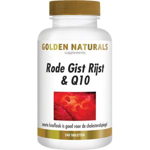 Golden Naturals Rode gist rijst & q10 240 veganistische tabletten