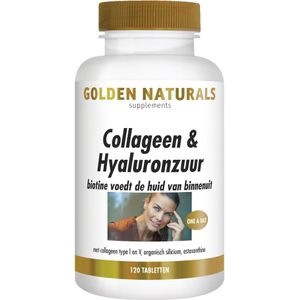 Golden Naturals Collageen & hyaluronzuur 120 tabletten