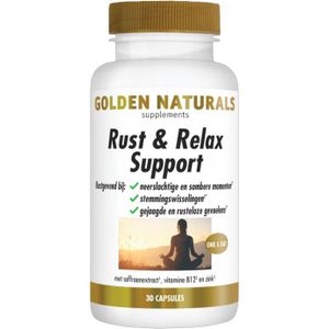 Golden Naturals Rust & Relax Support (30 veganistische capsules)