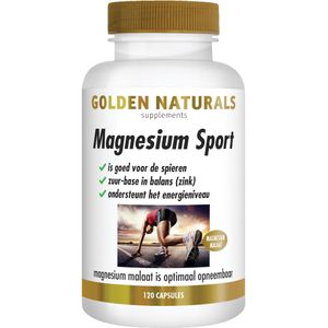 Golden Naturals Magnesium Sport 120 Vegetarische capsules