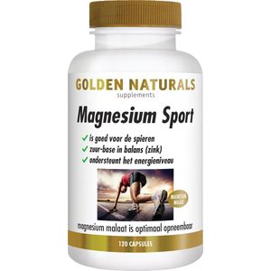 Golden Naturals - Magnesium Sport - 120 Veganistische Capsules